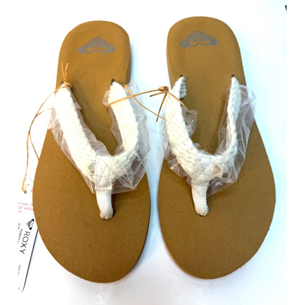 Roxy Women's Porto IV Slip On Beach Sandals Natural Size 11 NWT